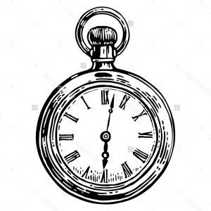 300x300 Photostock Vector Vector Drawing Of A Vintage Pocket Watch Soidergi