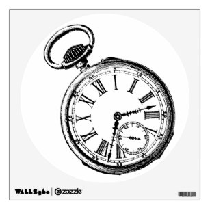 307x307 Vintage Pocket Watch Art Wall Zazzle