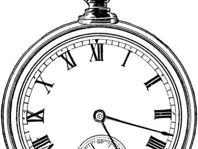 640x480 Drawn Pocket Watch Old Style