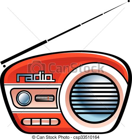 445x470 radio speaker illustration of the old retro radio speaker