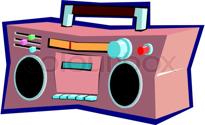 800x491 Old School Boombox Clipart