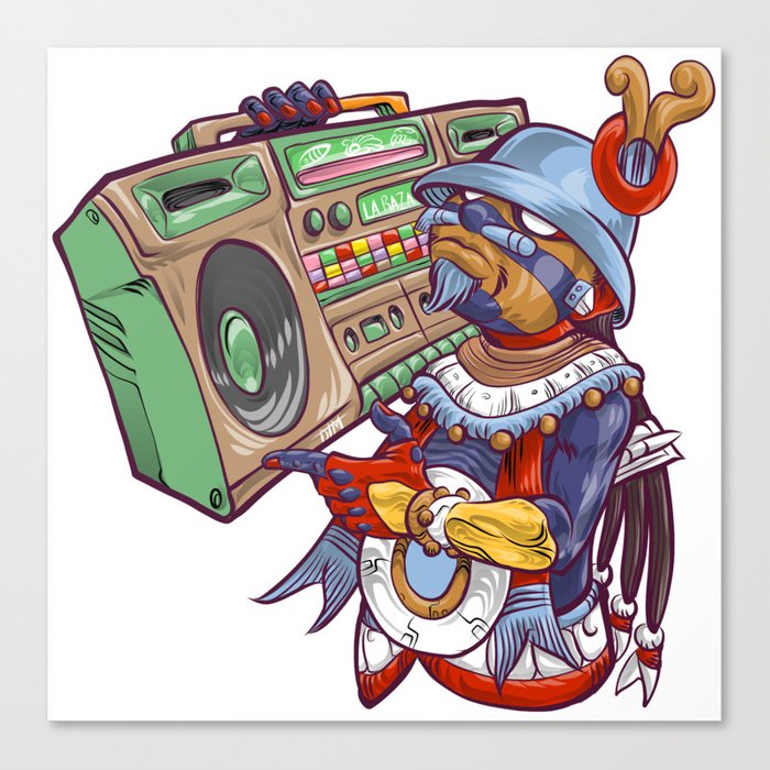 700x700 Tezcatlipoca Old School Hip Hop Canvas Print