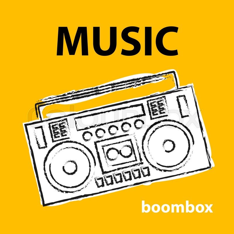 800x800 Boombox, Vector, Drawing, Stock Vector Colourbox
