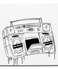190x228 Boombox Ghettoblaster Retro Gift Idea Mouse Pad Spreadshirt