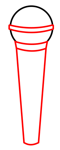 200x500 Drawing A Cartoon Microphone