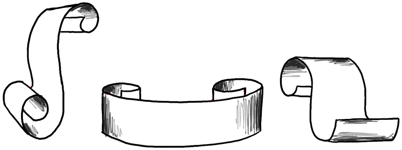 800x299 How To Draw Paper Curls Or Curled Paper Scrolls Or Banners In Easy