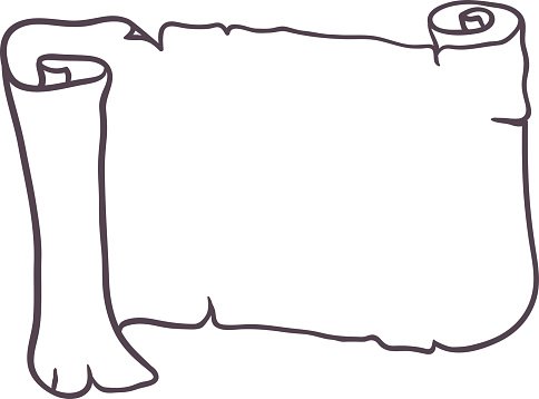 484x358 Old Paper Scroll Vector Premium Clipart