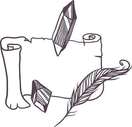 422x408 Old Paper Scroll Vector Stock Vectors