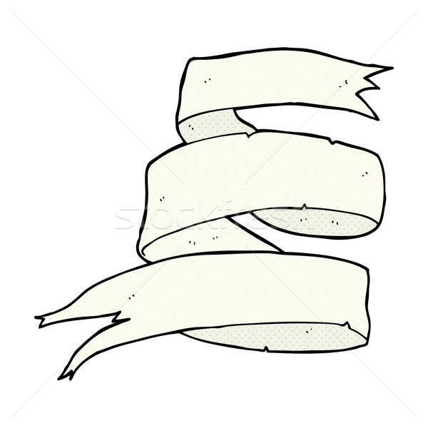 600x600 Old Scroll Banner Comic Cartoon Vector Illustration