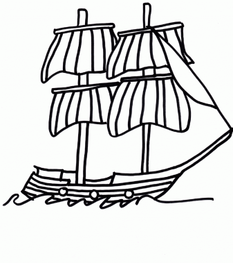 337x379 Sailboat Coloring Pages For Free