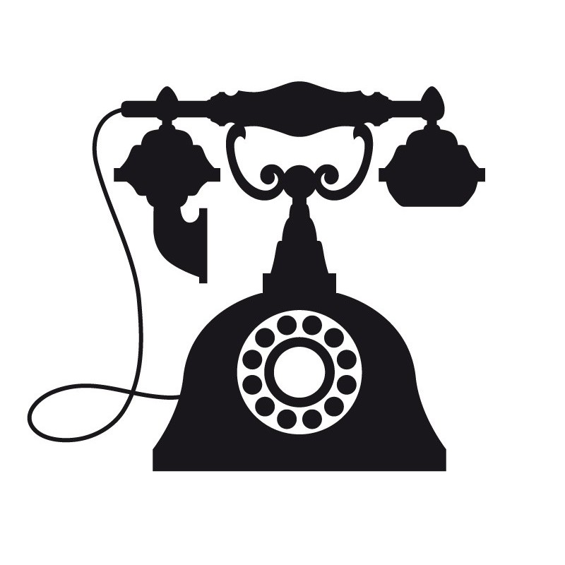 800x800 Old Telephone Clipart Black And White