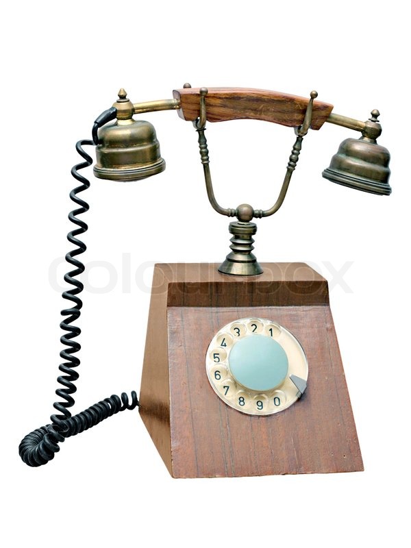 600x800 Old Wired Telephone Stock Image Colourbox