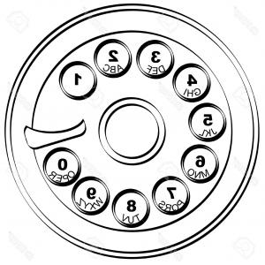 300x300 Photostock Vector Vintage Disc Phone Old Green Telephone S Rotary