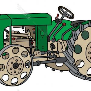 300x300 Royalty Free Stock Photography Tractor Vector Drawing Stylized As