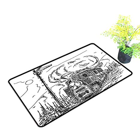 466x466 Gmnalahome Extra Thick Door Mat Black And White Old