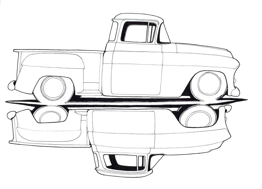 Old Truck Drawing | Free download on ClipArtMag