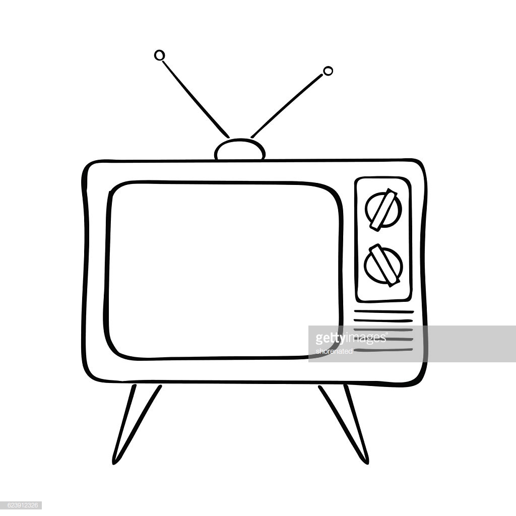 1024x1024 Collection Of 'old Tv Drawing' Download More Than Images