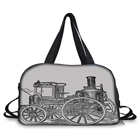 466x466 Iprint Travel Handbag,steam Engine,old Fireman Truck