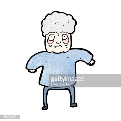 414x414 Cartoon Old Woman Premium Clipart