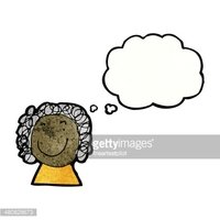 200x200 Child's Drawing Of An Old Woman Stock Vectors