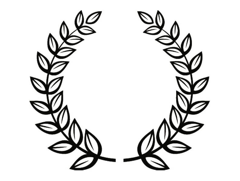 794x597 Wreath Olive Branch Leaves Logo Design Element Emblem Label Etsy