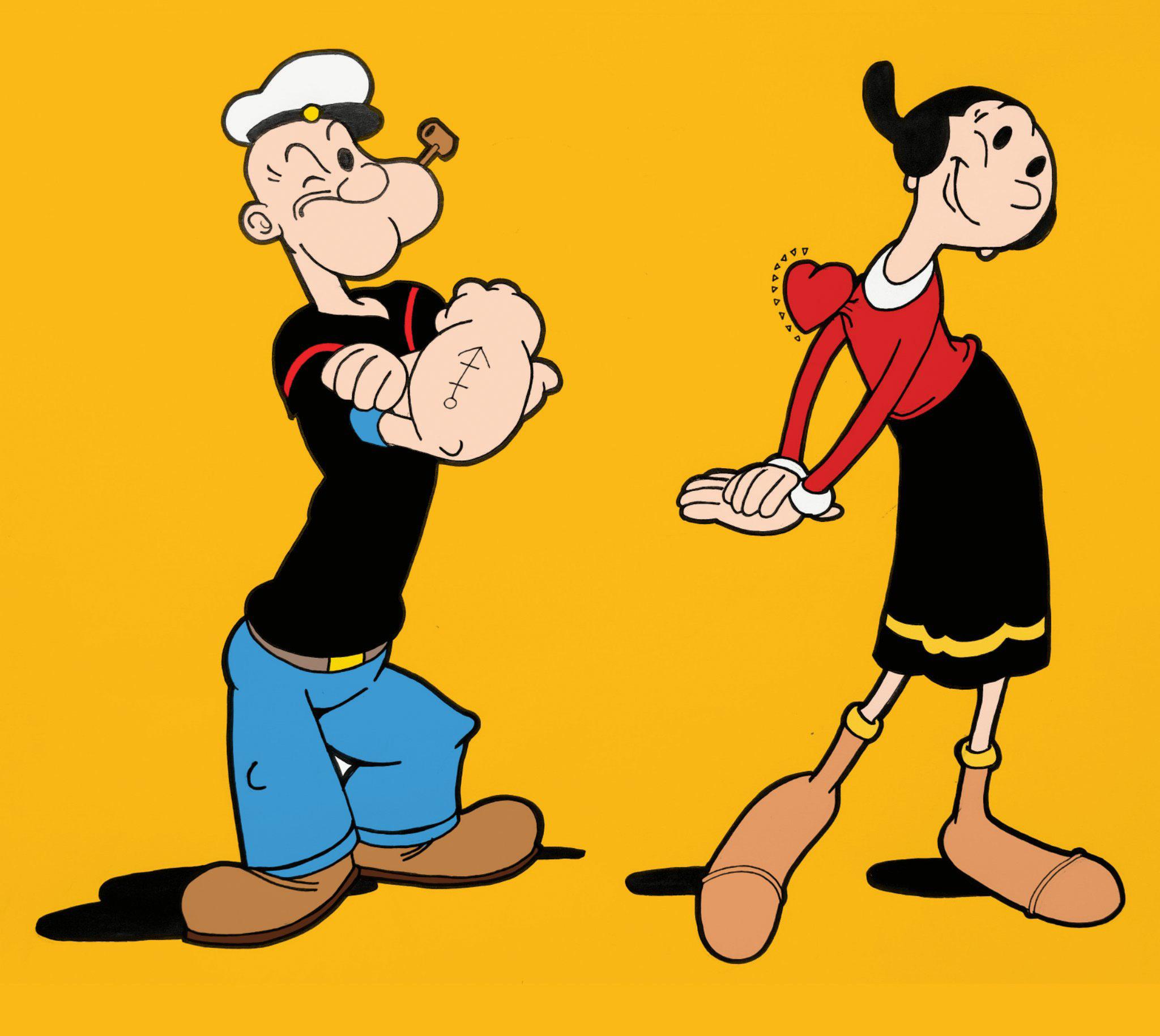 2048x1830 my drawing of popeye and olive comicbooks
