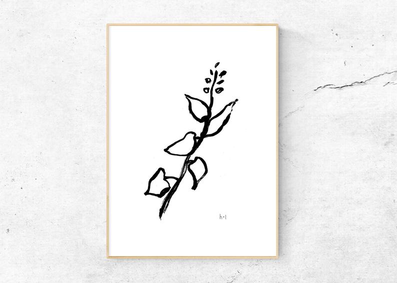 794x567 Olive Branch Poster Digital Download Line Drawing Etsy