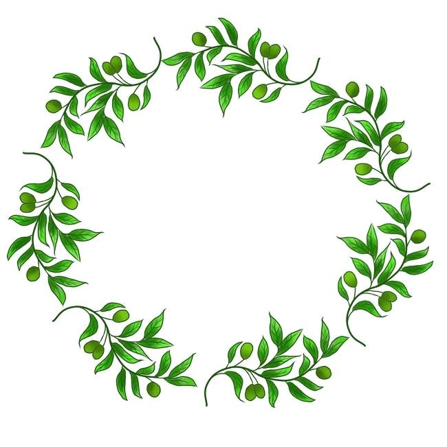 650x651 Branch Wreath Watercolor Painting Art Print Featuring The Drawing