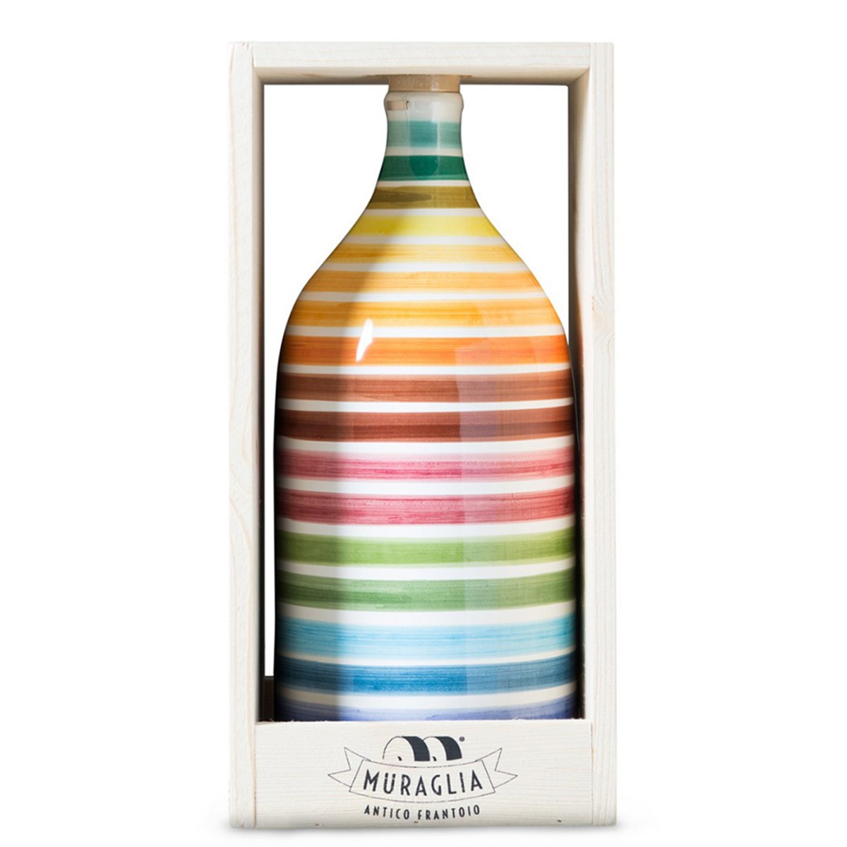 1200x1200 Olive Oil Rainbow Ceramic Jar Magnum