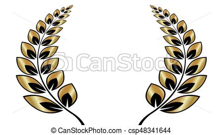 450x273 Beautiful Olive Wreath, Vector Artistic Illustration