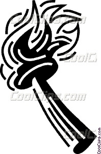 198x300 Olympic Torch Vector Clip Art