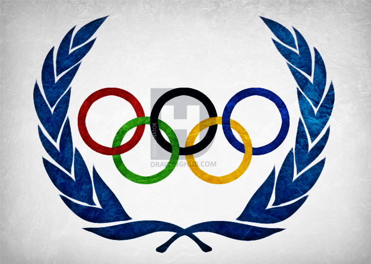 724x515 How To Draw The Olympic Rings, Step