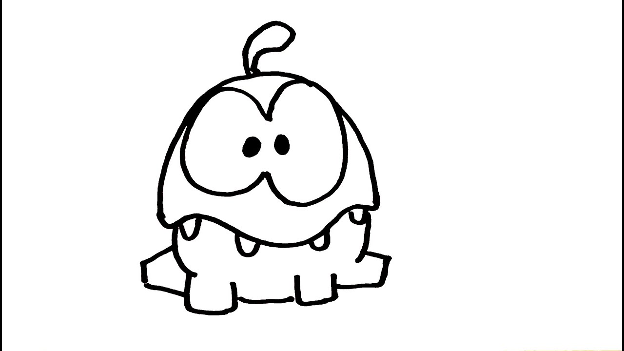 1280x720 How To Draw Cut The Rope Om Nom