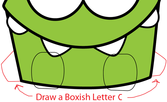 550x337 How To Draw Om Nom From Game Cut The Rope With Easy Step