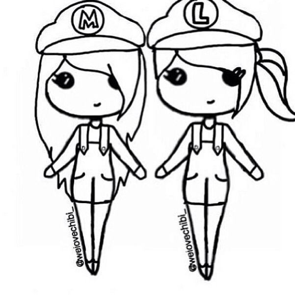 601x601 Omg So Cute Mario And Luigi Chibis!!!! Chibi Templates! Chibi