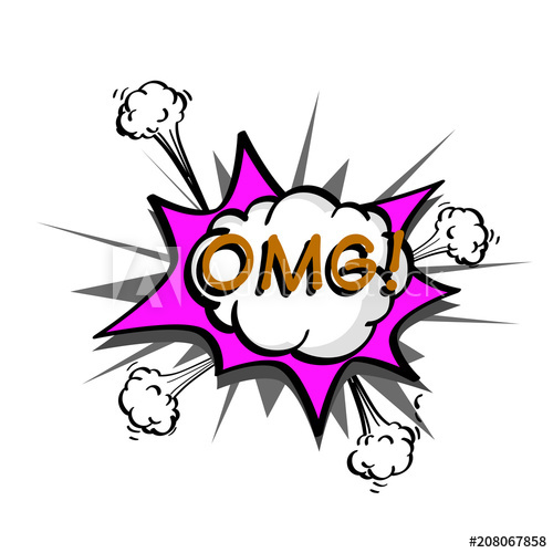 500x500 Omg, Colorful Speech Bubble And Explosions In Pop Art Style