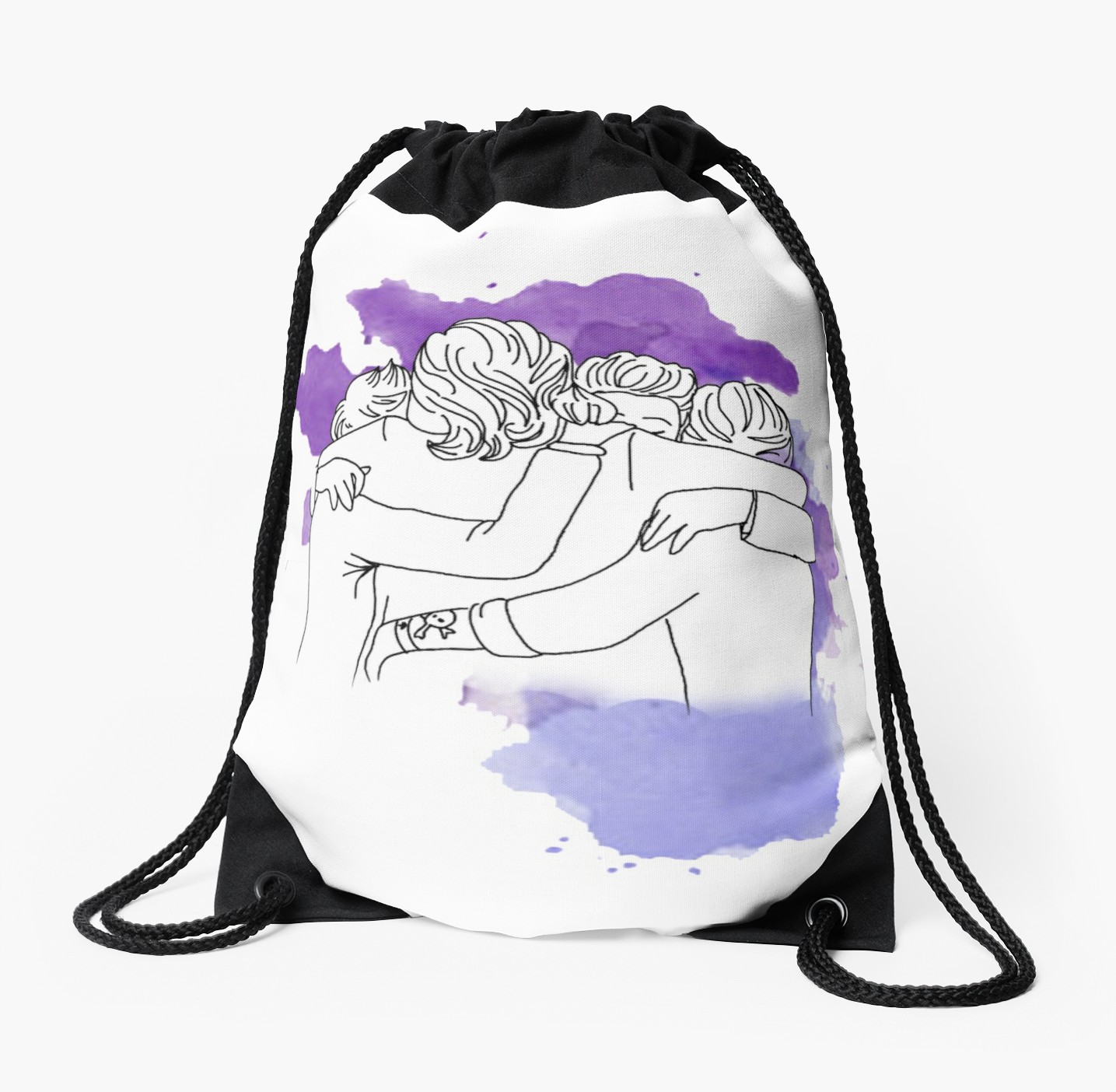 1435x1404 One Direction Last Hug Drawstring Bags