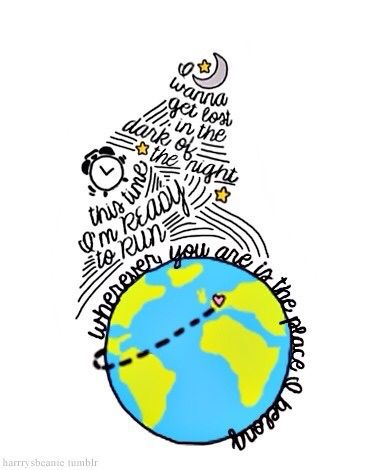 376x470 drawn poster one direction lyric