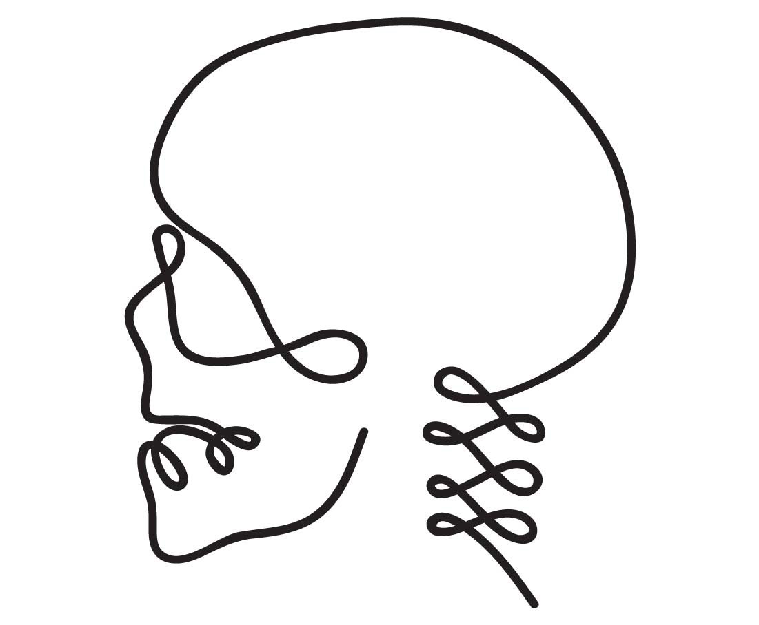 1101x908 One Line Head Drawing Vinyl Decal