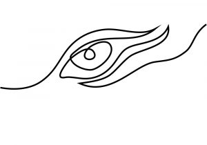 300x210 Abstract Line Sketch Abstract Sad Face Printable, One Line Drawing