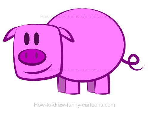 500x381 Drawing A Pig
