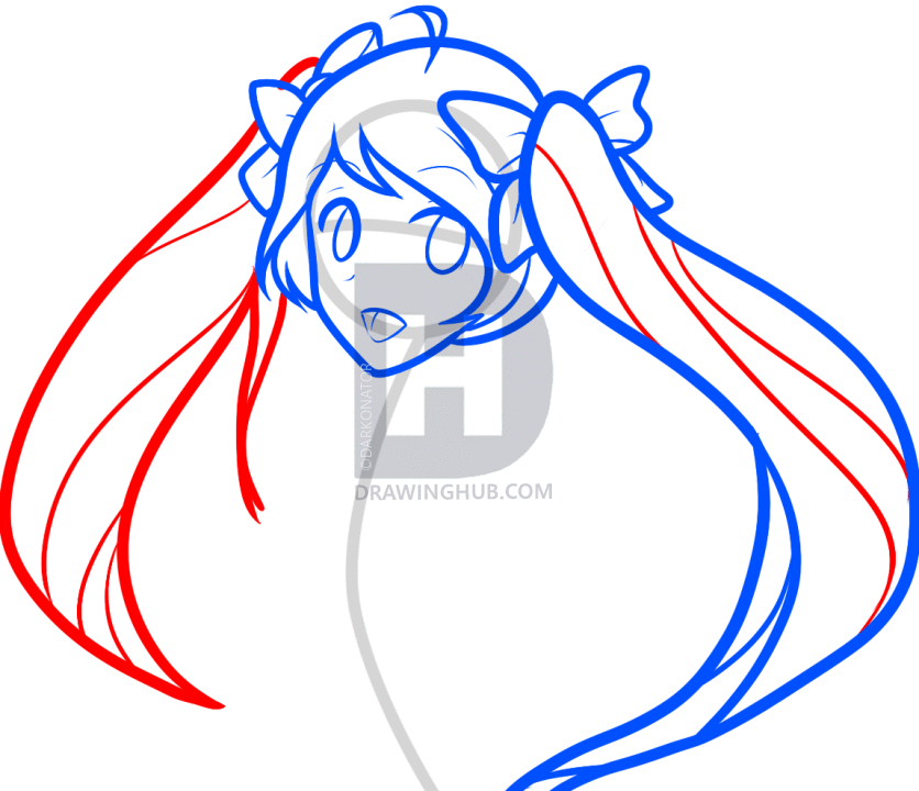 836x720 How To Draw Haruka Suenaga, Step