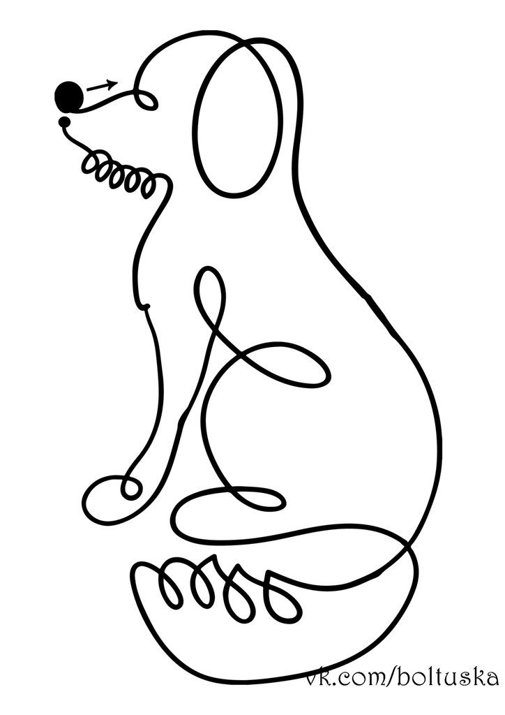 724x1024 One Line Drawings Tiere Zeichnen