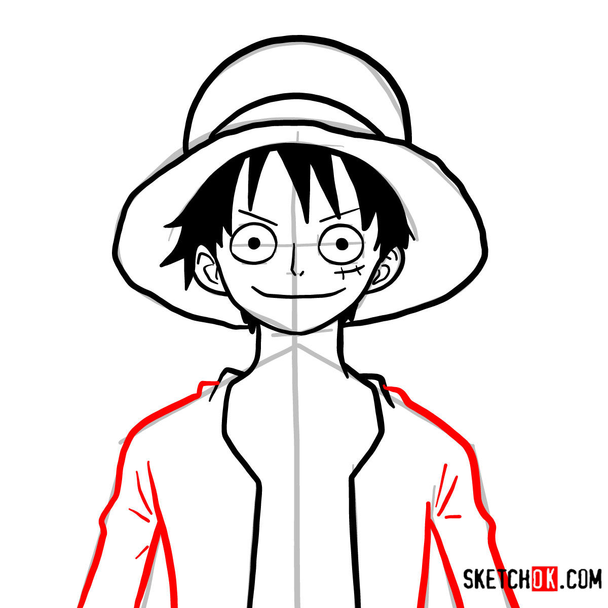 1200x1200 How To Draw Monkey D Luffy Face One Piece