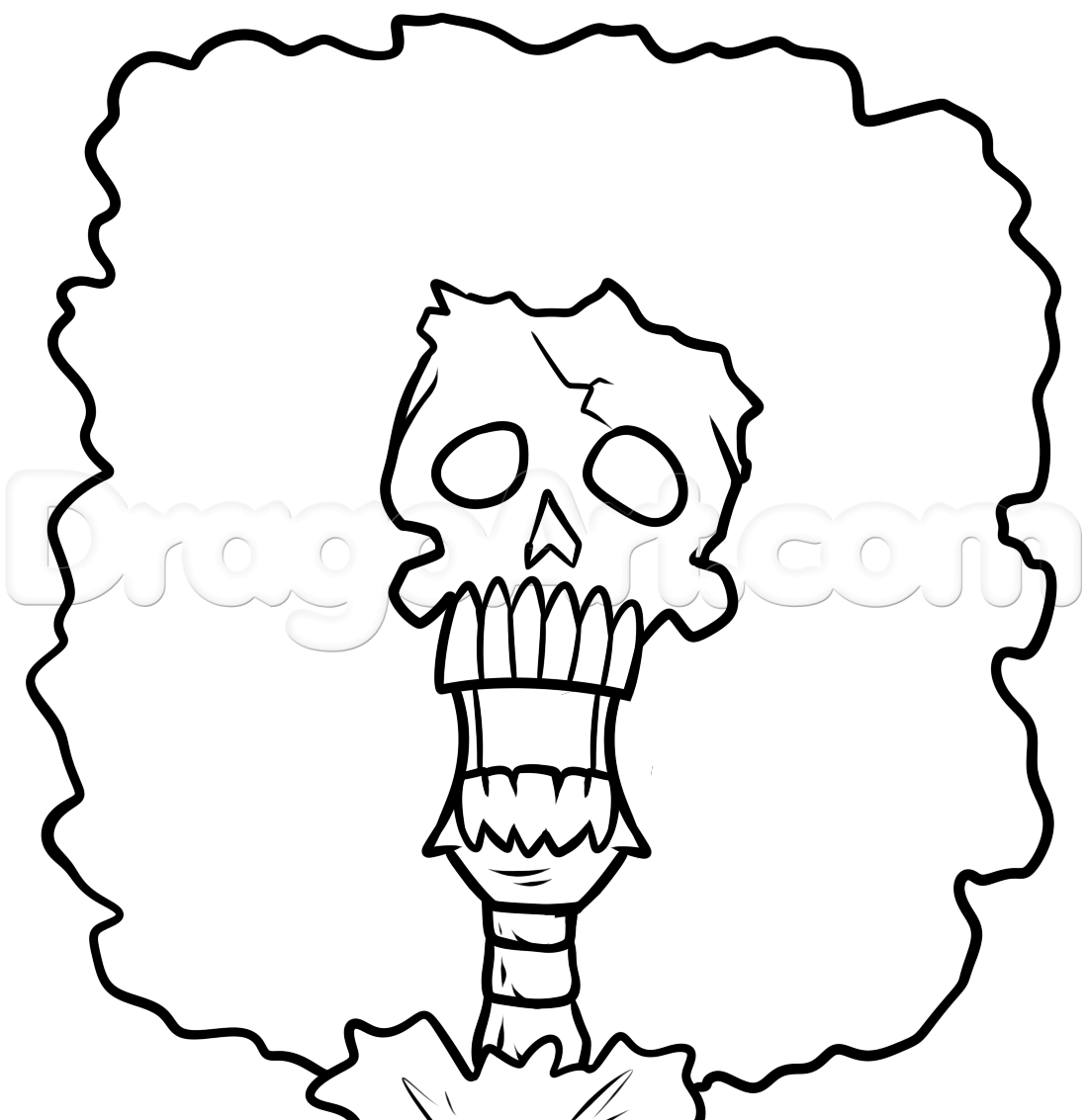 1099x1133 Drawing Brook From One Piece, Step