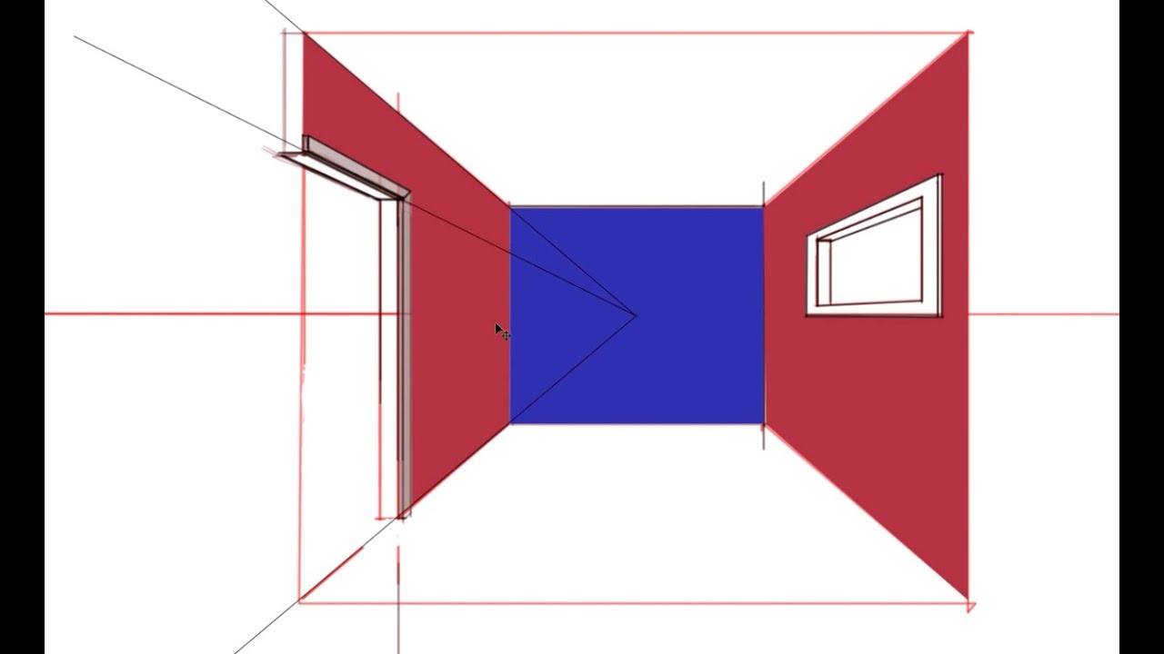 1280x720 Point Perspective Drawing In Photoshop