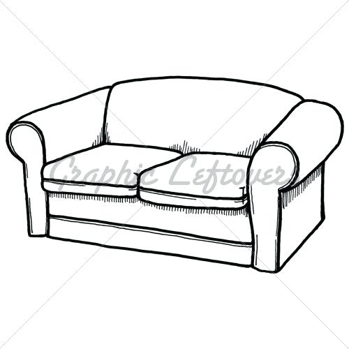 500x500 Drawing Of A Couch
