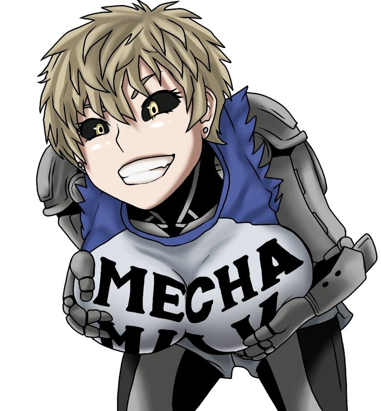 780x842 A Rule Drawing Of Genos From One Punch Man