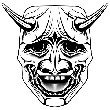Oni Mask Drawing | Free download on ClipArtMag