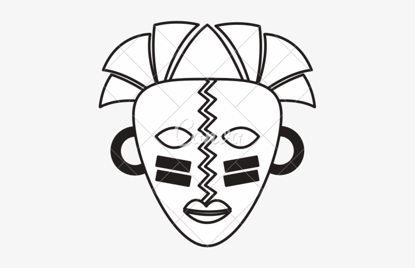 820x529 African Mask Drawing At Getdrawings